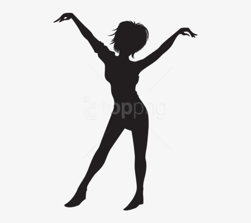 Free Png Dancing Girl Silhouette Png - Silhouette Dance Png Disco, transparent png download