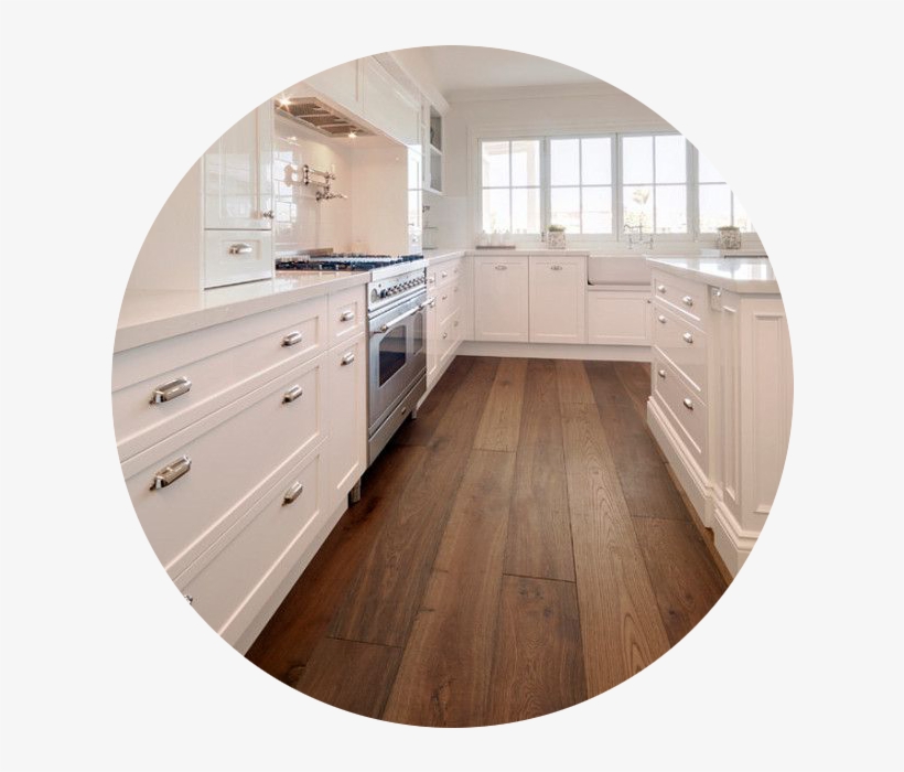 Inspiration - Kitchen-floor - Wide Board Timber Flooring, transparent png download