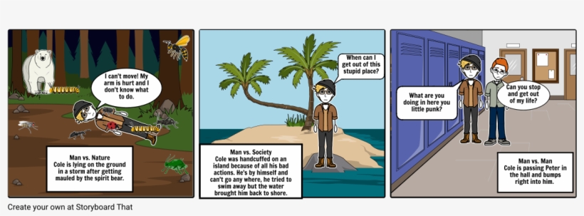 Touching Spirit Bear - Perspective Comic Boat Island, transparent png download