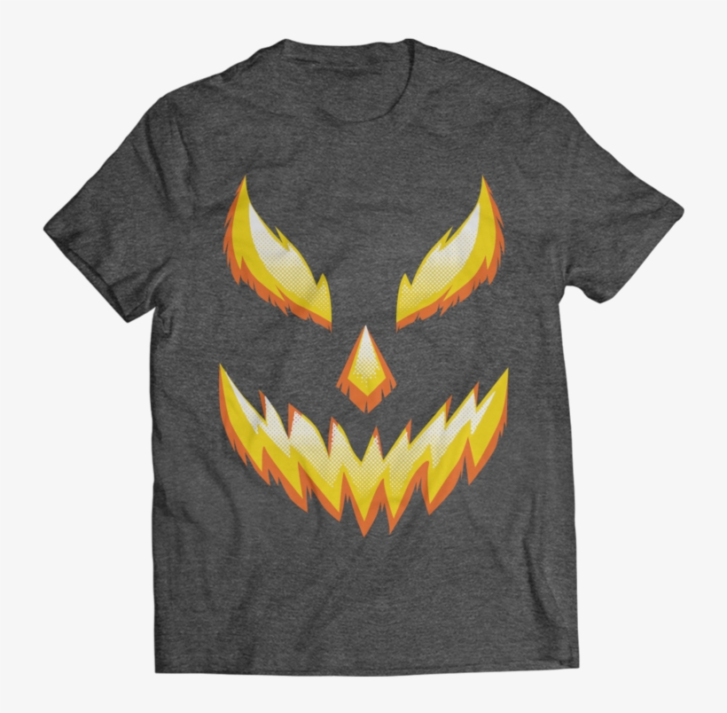 Jack O' Lantern Scary Face - Peter Gabriel Back To Front T Shirt, transparent png download