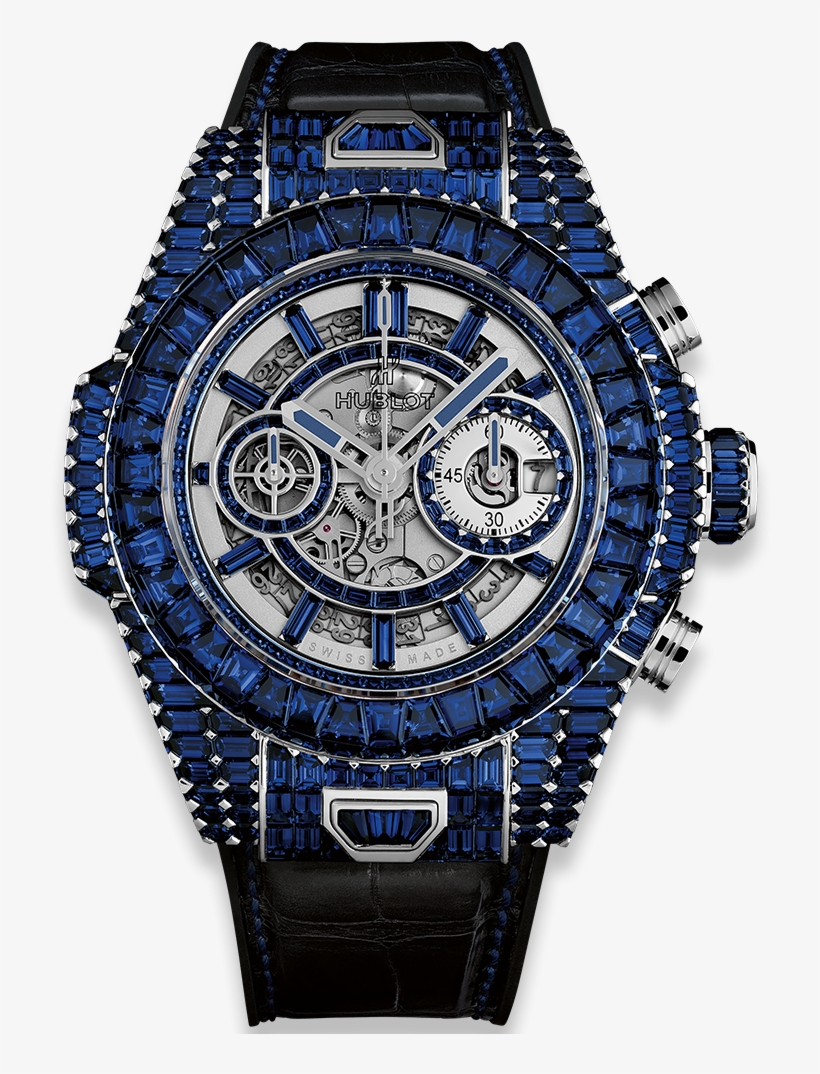 Big Bang Unico Full Baguettes Blue Sapphires - Hublot Baguette, transparent png download