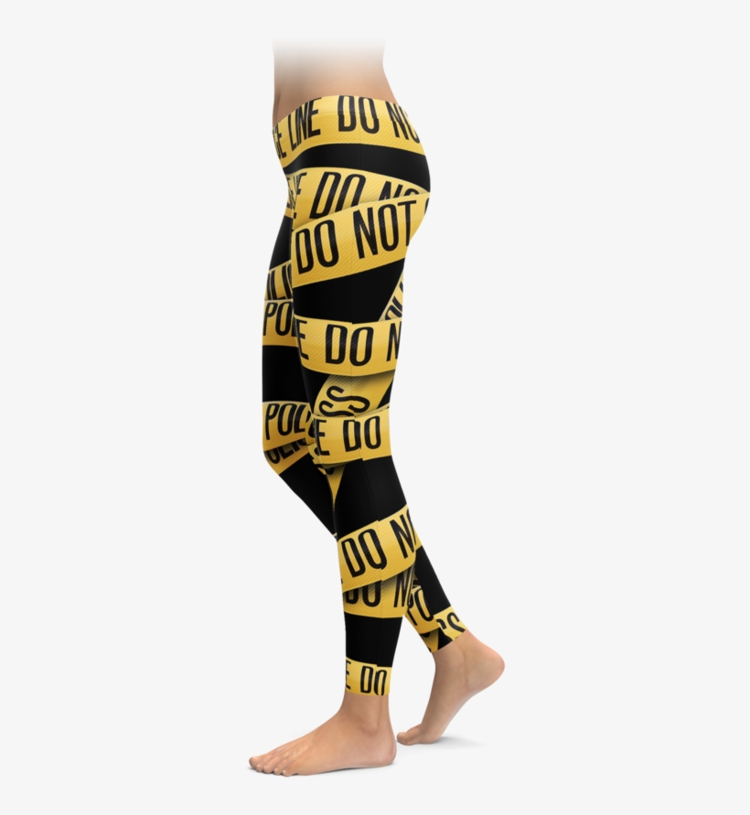 Police Line Tape Leggings - Batman Leggings, transparent png download