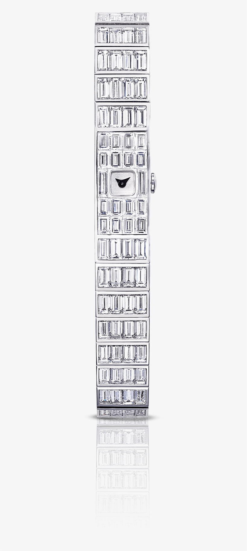 A Graff Baguette Diamond Bracelet Watch Fully-set With - Number, transparent png download