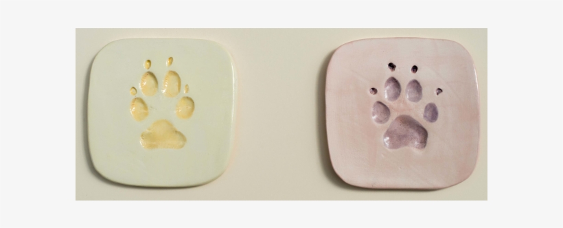 Ceramic Paw Prints X 2 Unmounted - Paw, transparent png download