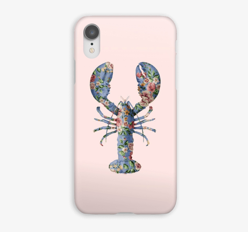 Floral Lobster Case Iphone Xr - Lagosta, transparent png download