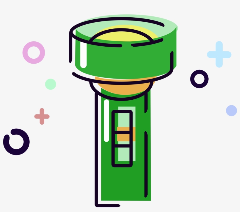 Mbe Daily Necessities Flashlight Cartoon Png And Psd - นาฬิกา การ์ตูน Png, transparent png download