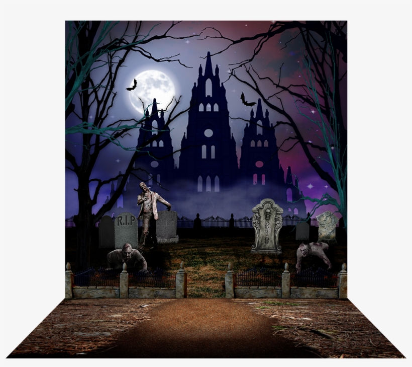 3 Dimensional View Of - Halloween Graveyard, transparent png download