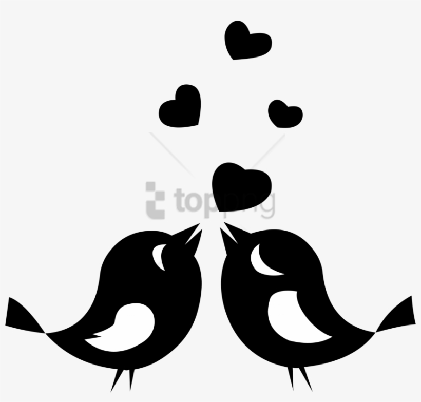 Free Png Download Love Birds Silhouette Png Images - Love Birds Clipart Png, transparent png download
