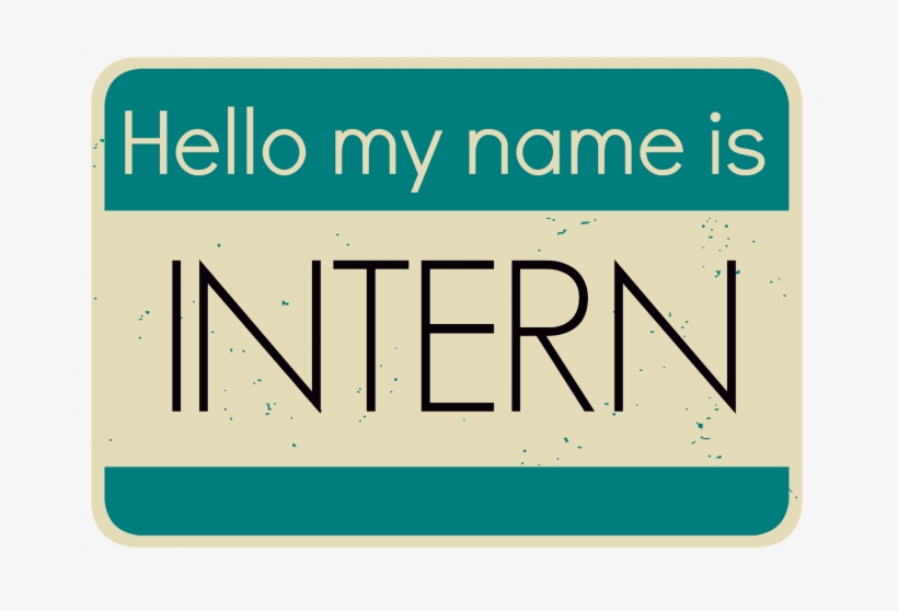 Hello My Name Is Intern - Need Internship, transparent png download