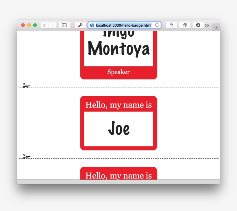 Set Hello Badge Example - Paint Party, transparent png download