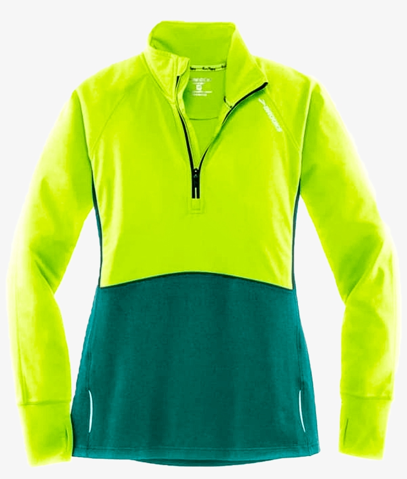 Drift 1/2 Zip Nightlife/kale - Long-sleeved T-shirt, transparent png download