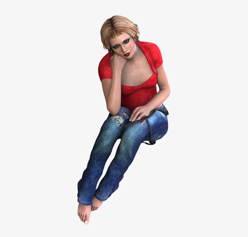 Woman Sitting Png - Sitting, transparent png download
