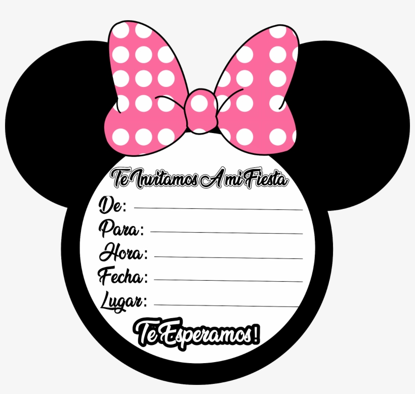 Tarjeta Minnie Png, Svg - Minnie Png, transparent png download