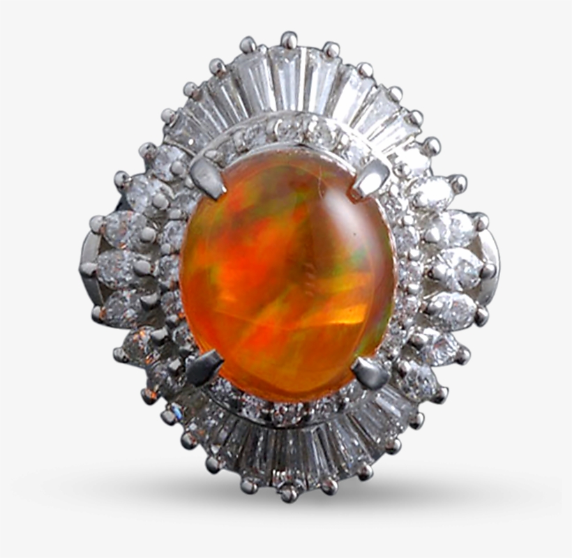 Fire Opal Ring, - Opal, transparent png download