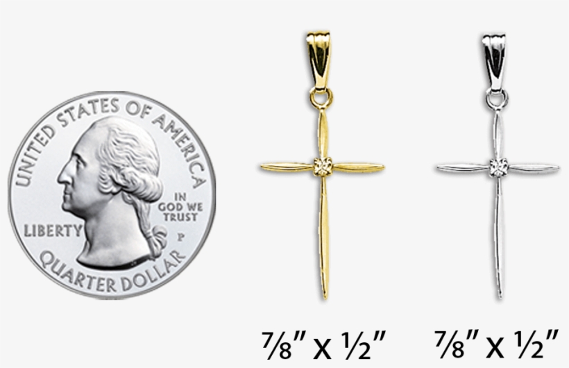 Slender Diamond Star Cross - Cross, transparent png download