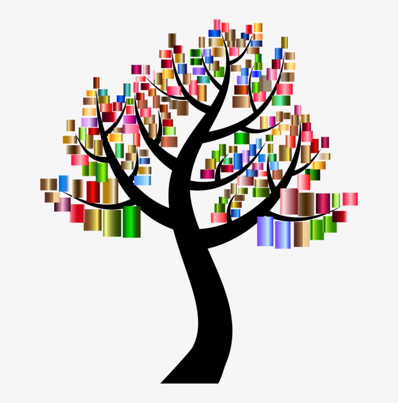Tree Of Life Branch Trunk Leaf - Tree With Colorful Leaves, transparent png download
