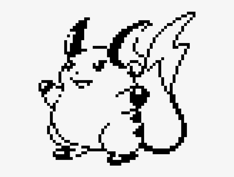 Raichu No Colour - Raichu Sprite, transparent png download