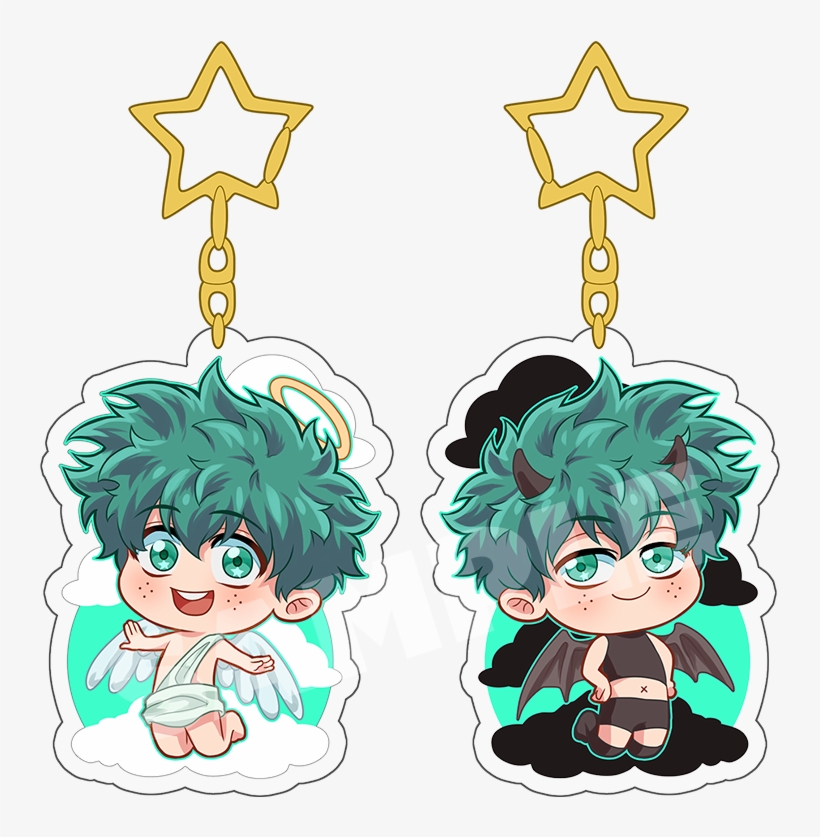 Bnha Angel/devil Deku Acrylic Charm Title= - Customer Experience Icon, transparent png download
