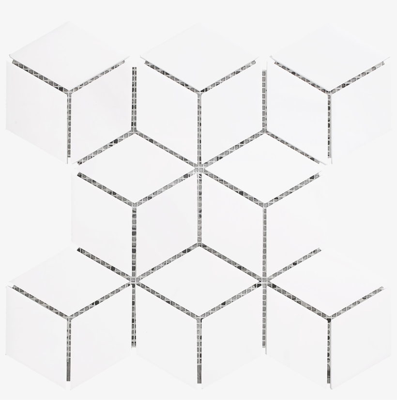 Dolomite Marble 3d Rhombus Mosaic Tile - Coffee Table, transparent png download