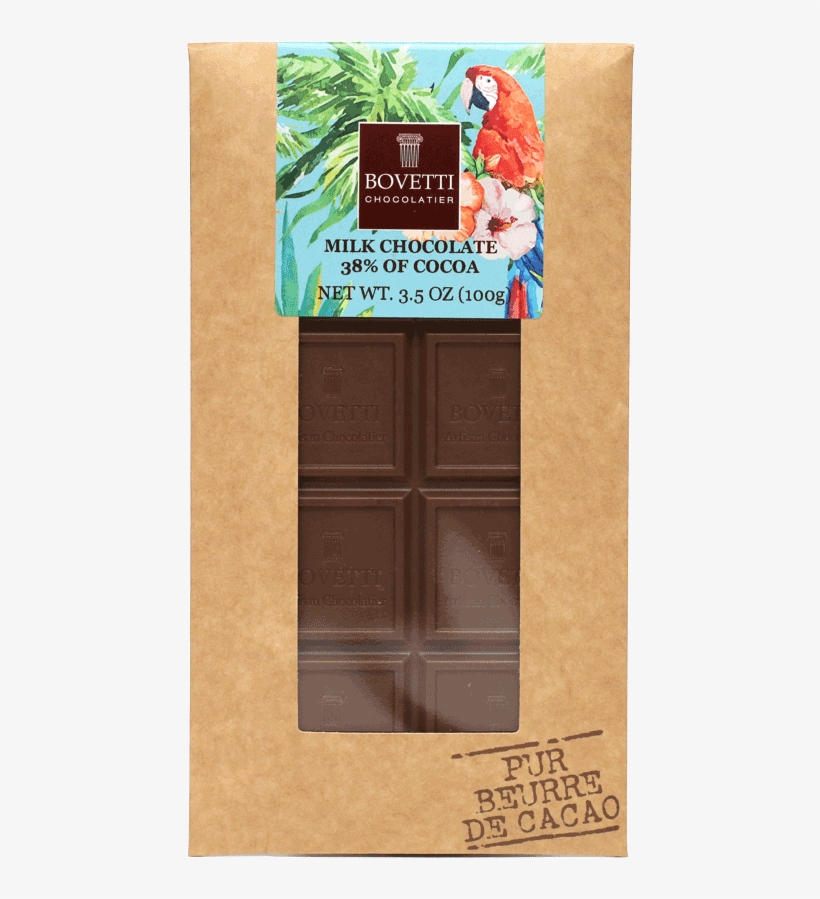French Milk Chocolate Bar, 100g - Bovetti, transparent png download