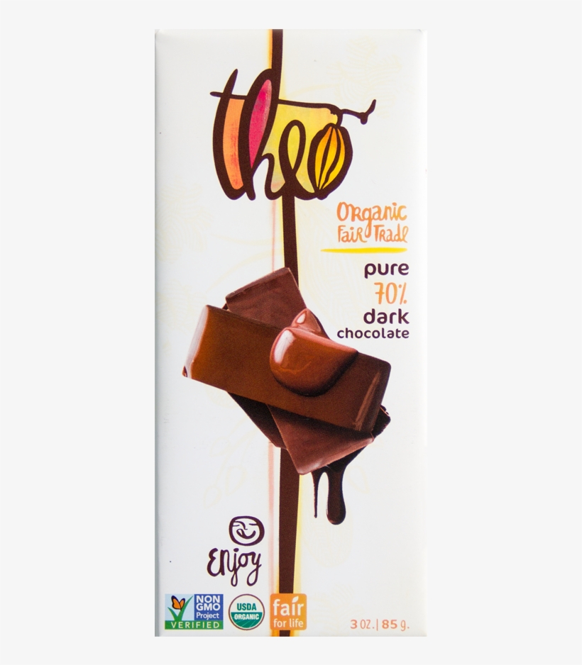 1706 Theo Classicbars 70dark Web Er-1 - Theo Dark Chocolate, transparent png download