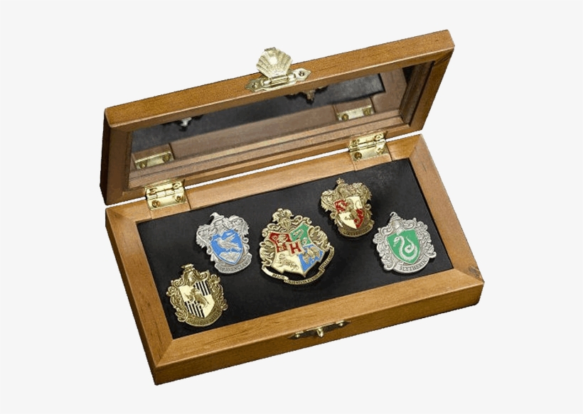 Hogwarts House Pins 5 Pack - Harry Potter Hogwarts Deluxe Stationery, transparent png download
