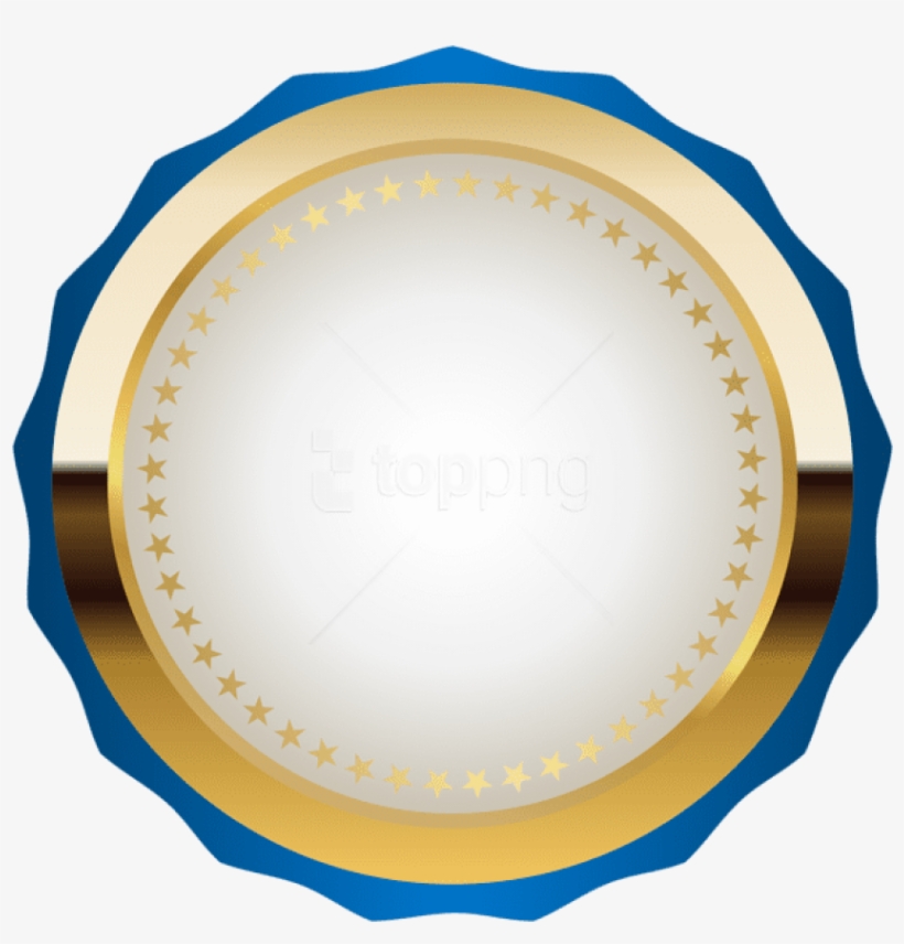 Free Png Download Seal Badge Blue Gold Clipart Png - Badge Images Png, transparent png download