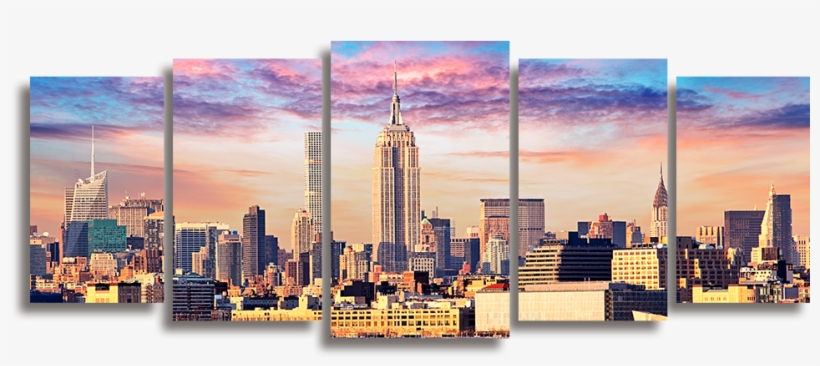 Empire State Building Over Hudson River - Metropolitan Area, transparent png download
