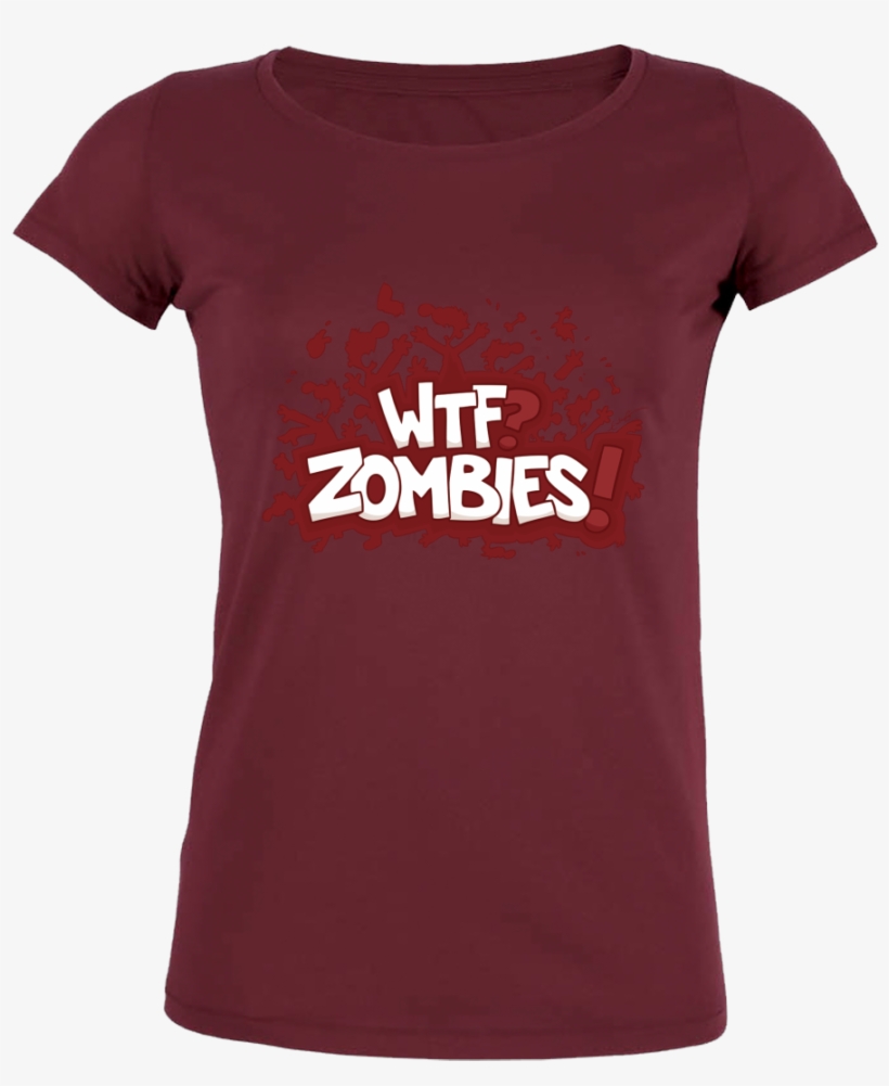 Bender Wtf Zombies T-shirt Stella Loves Girlie Burgundy - Active Shirt, transparent png download