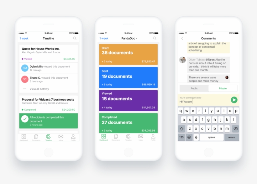 Pandadoc Mobile Is Complementary And Will Sync With - Document Management Mobile Apps, transparent png download