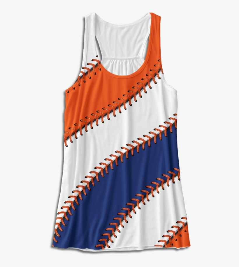 New York Baseball Stitches Racerback Tank Top - Active Tank, transparent png download