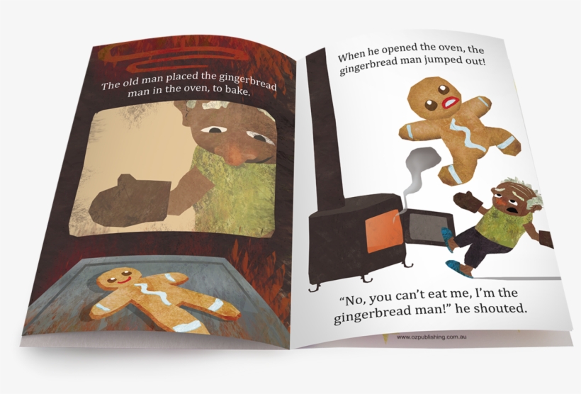 The Gingerbread Man Educational Big Book Example Page - Illustration, transparent png download