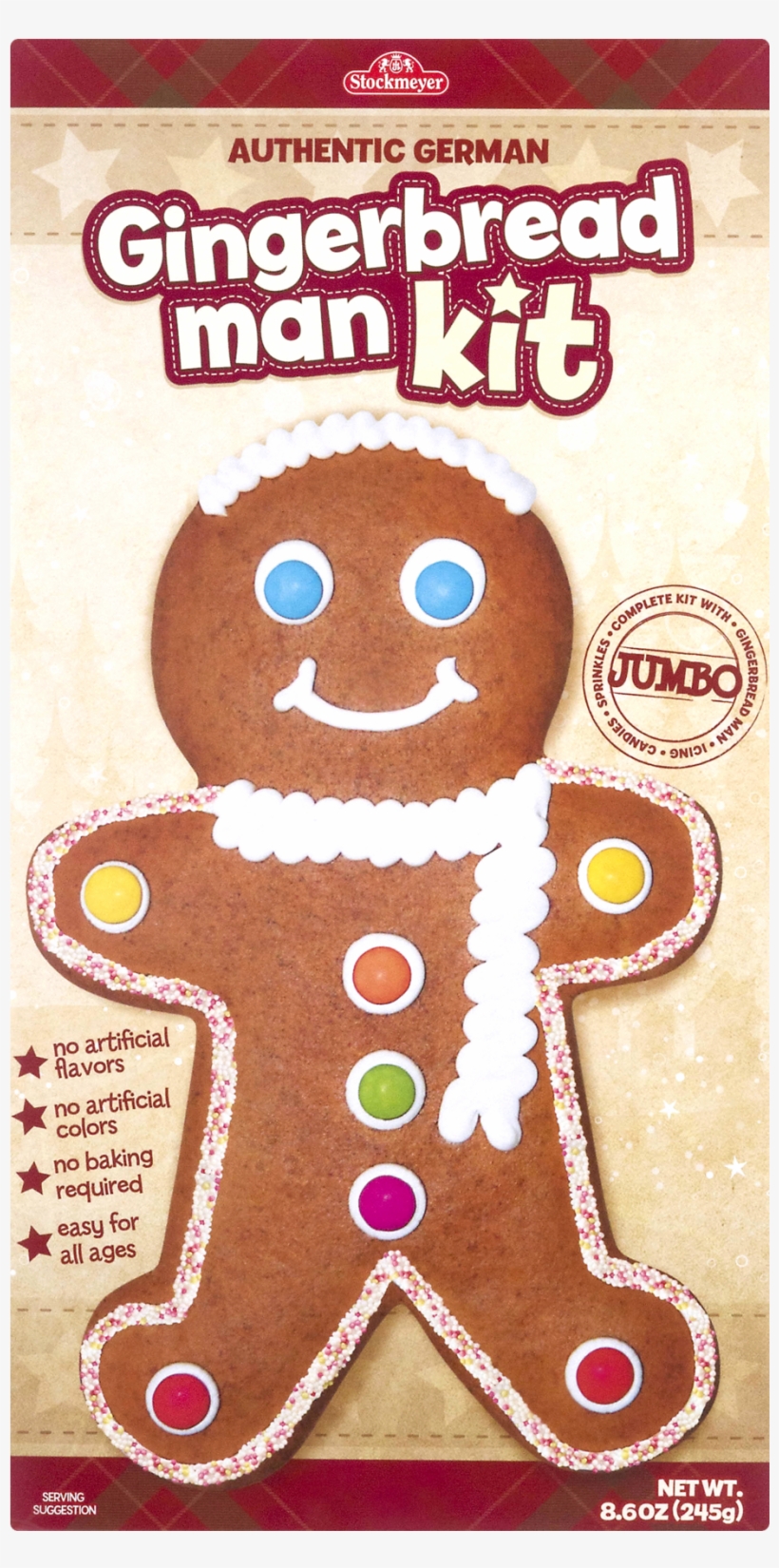 Gingerbread Man Kit Jumbo, transparent png download