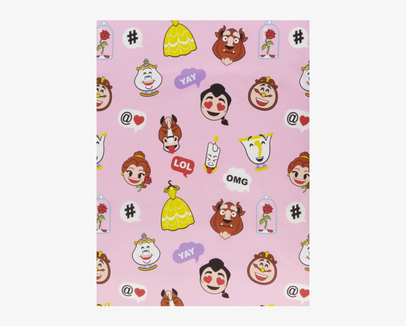 Disney Beauty And The Beast Reversible Emoji Duvet - Transparent Beauty And The Beast Emoji, transparent png download