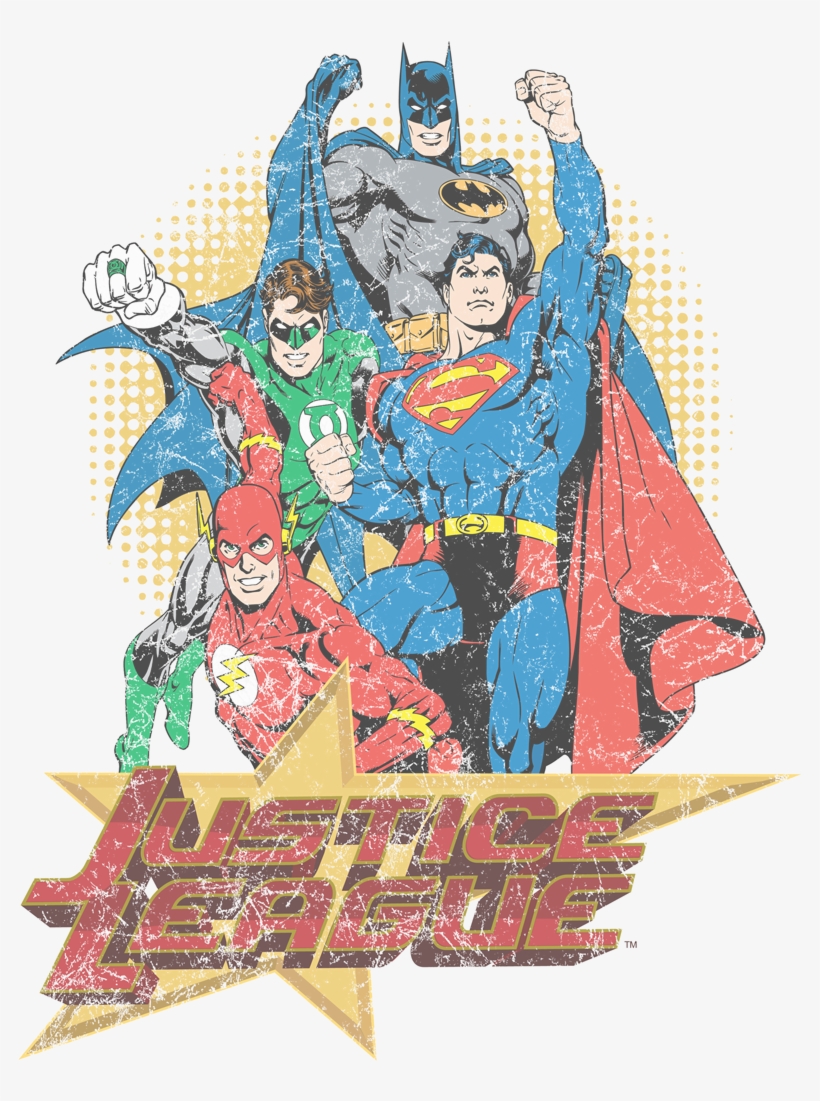 Justice League Raise Your Fist Youth T Shirt - Youth: Justice League America - Raise Your Fist, transparent png download