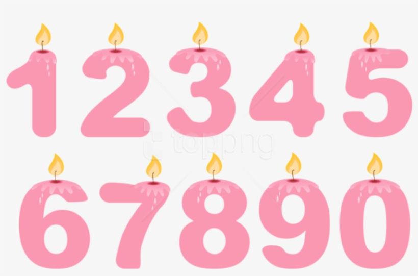 Free Png Download Transparent Numbers Birthday Candles, transparent png download