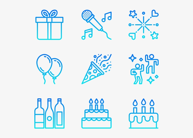 Party - Transparent Background Cake Icon Vector, transparent png download