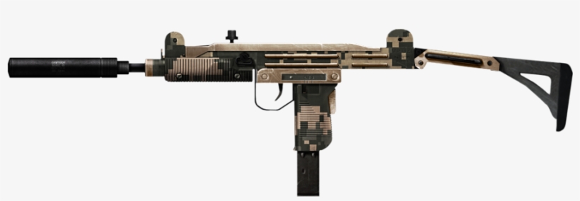 Desert Camo Micro Uzi Core - Assault Rifle, transparent png download