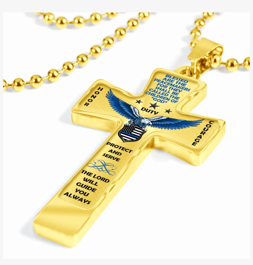 Cross Luxury Necklace For Firefighter, transparent png download