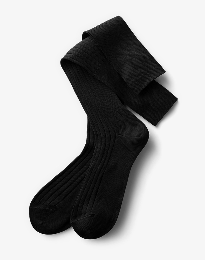 Kniestrümpfe Schwarz - Sock, transparent png download