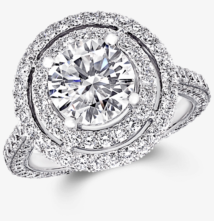 A Graff Round Brilliant Diamond Twin Constellation - Brilliant Cut Diamond Ring Graff, transparent png download