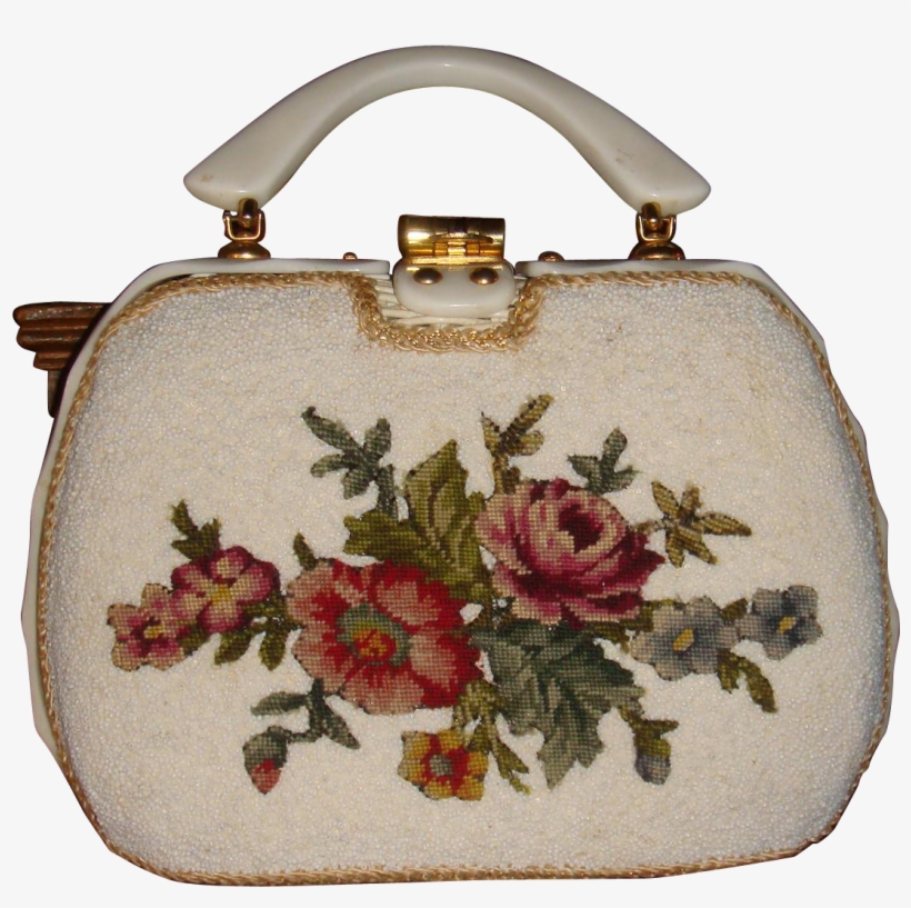 Vintage Adele Handbag Miami, Fl Wicker, Lucite, Petit - Handbag, transparent png download