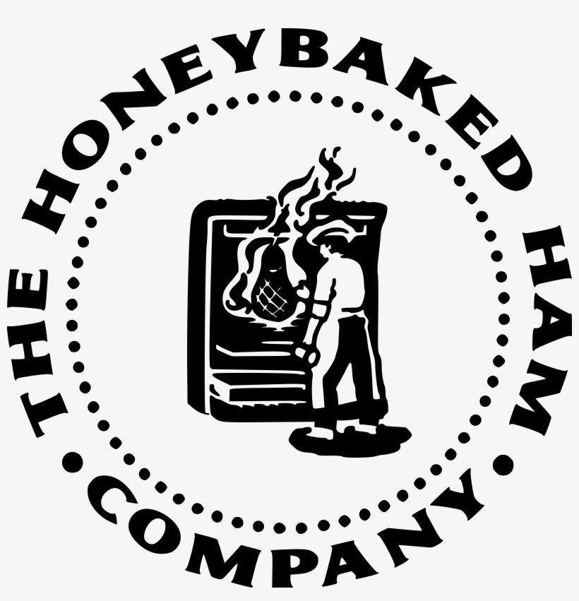 Honeybaked Ham Logo Black And White - Honeybaked Ham, transparent png download