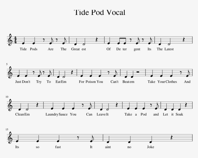 Tide Pod Piano - Music, transparent png download