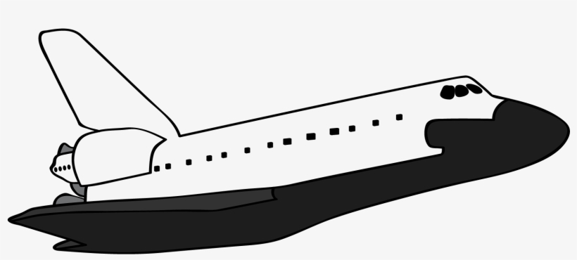 You Can Use This Simple Space Shuttle Clip Art On Your - Line Art, transparent png download