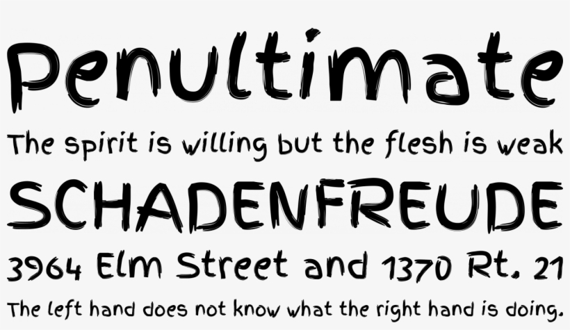 Finger Paint Font Phrases - Open Sans Font, transparent png download