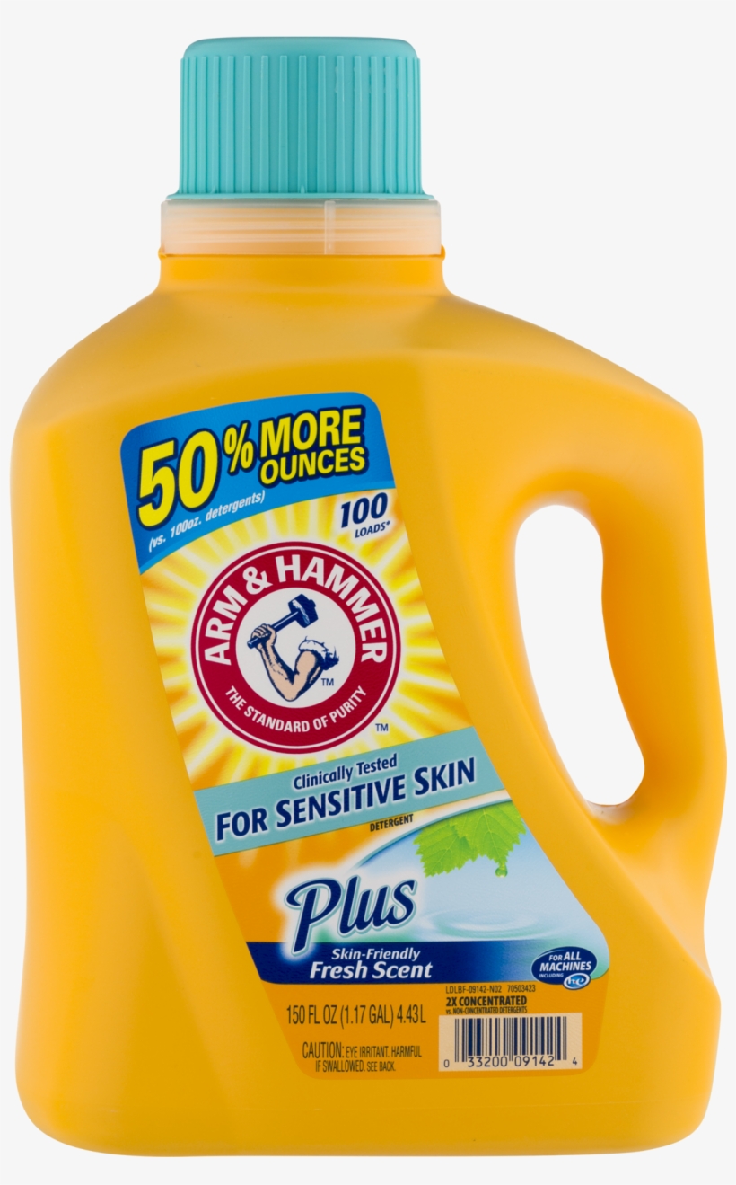 Arm & Hammer Ultra Laundry Detergent For Sensitive - Arm And Hammer Detergent Sensitive Skin Plus Scent, transparent png download