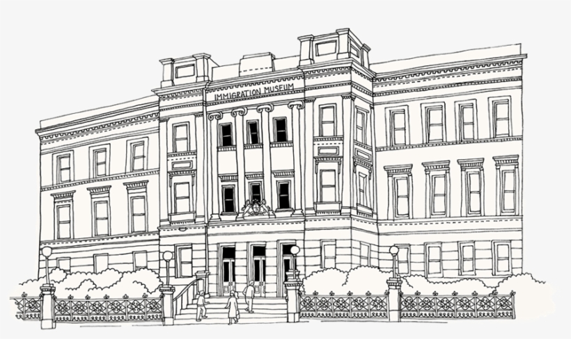 Mansion Drawing Museum Line House Transparent Png 870x476 Free Download On Nicepng