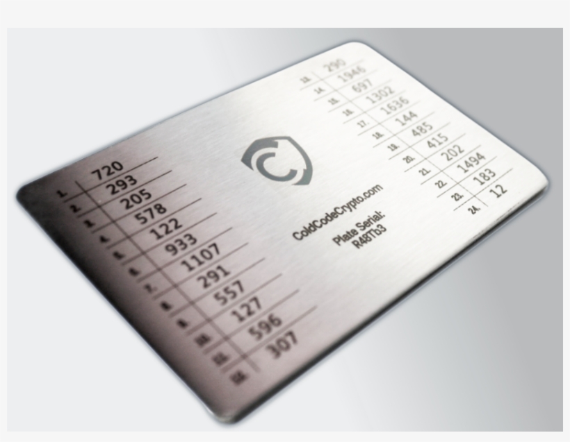 Cold Code Crypto Currency Password Wallet, transparent png download