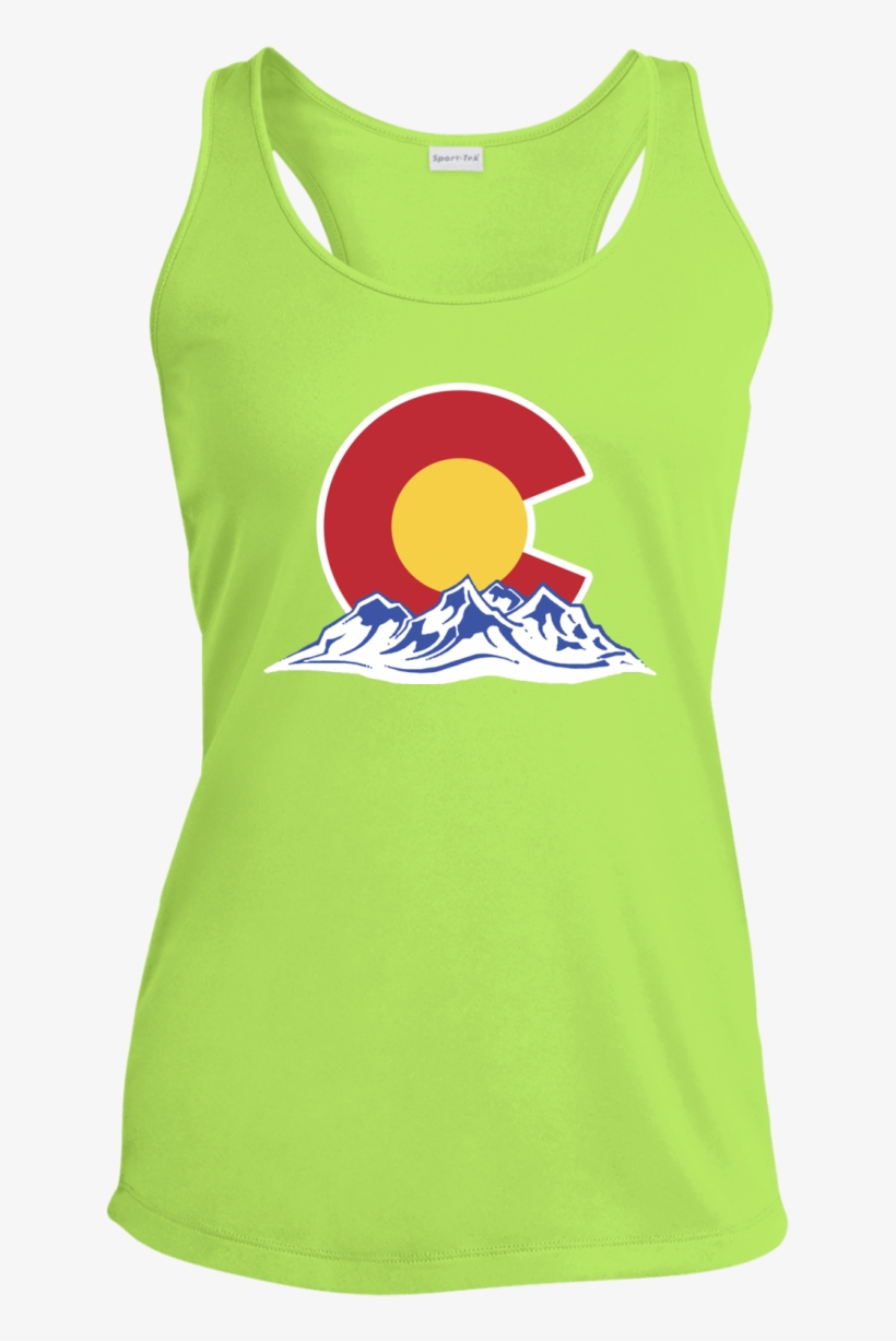 Colorado Mountain Silhouette Lst356 Sport-tek Ladies' - Active Tank, transparent png download